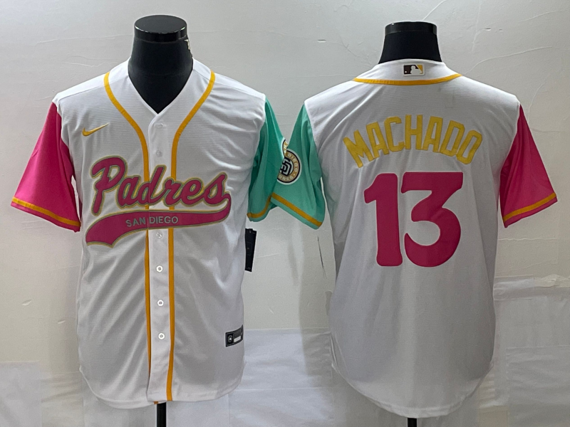 Men's San Diego Padres Manny Machado #13 White City Connect Jersey Joint Edition